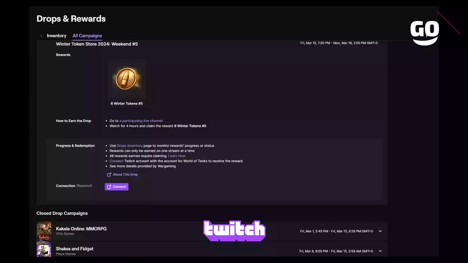 Twitch Drops: Уикенд №5 с подарками Winter Token Store 2024 для World of Tanks
