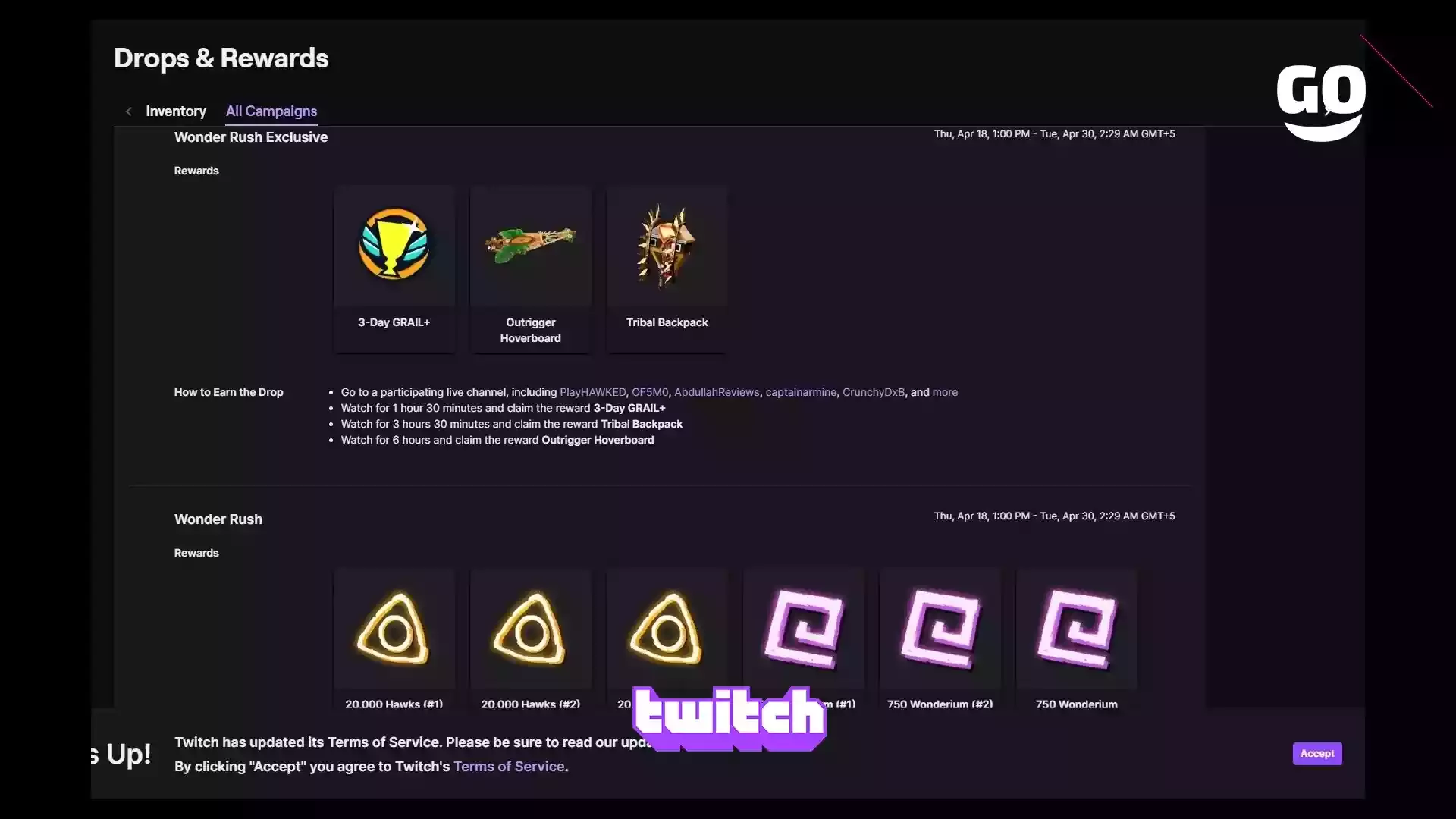 Эксклюзивные Подарки от Twitch Drops для HAWKED