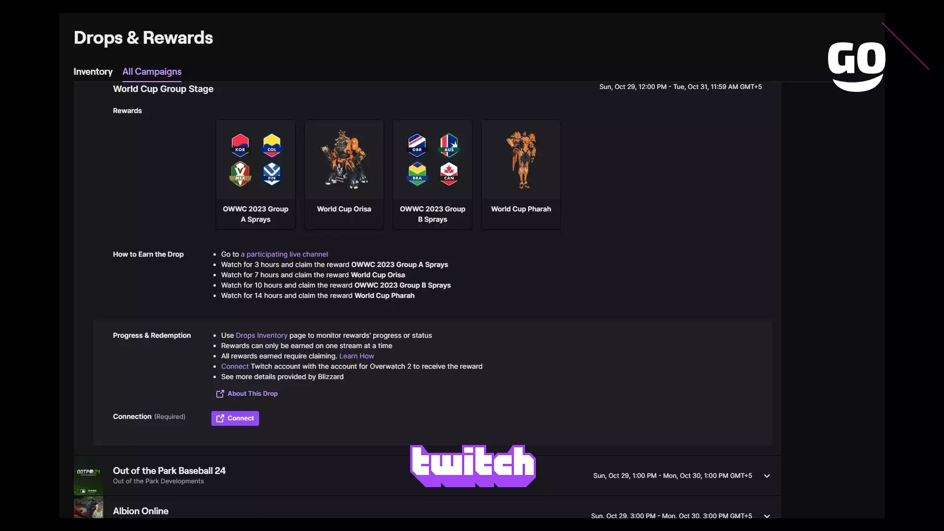 Заработай игровые подарки World Cup Group Stage в Overwatch 2 через Twitch Drops