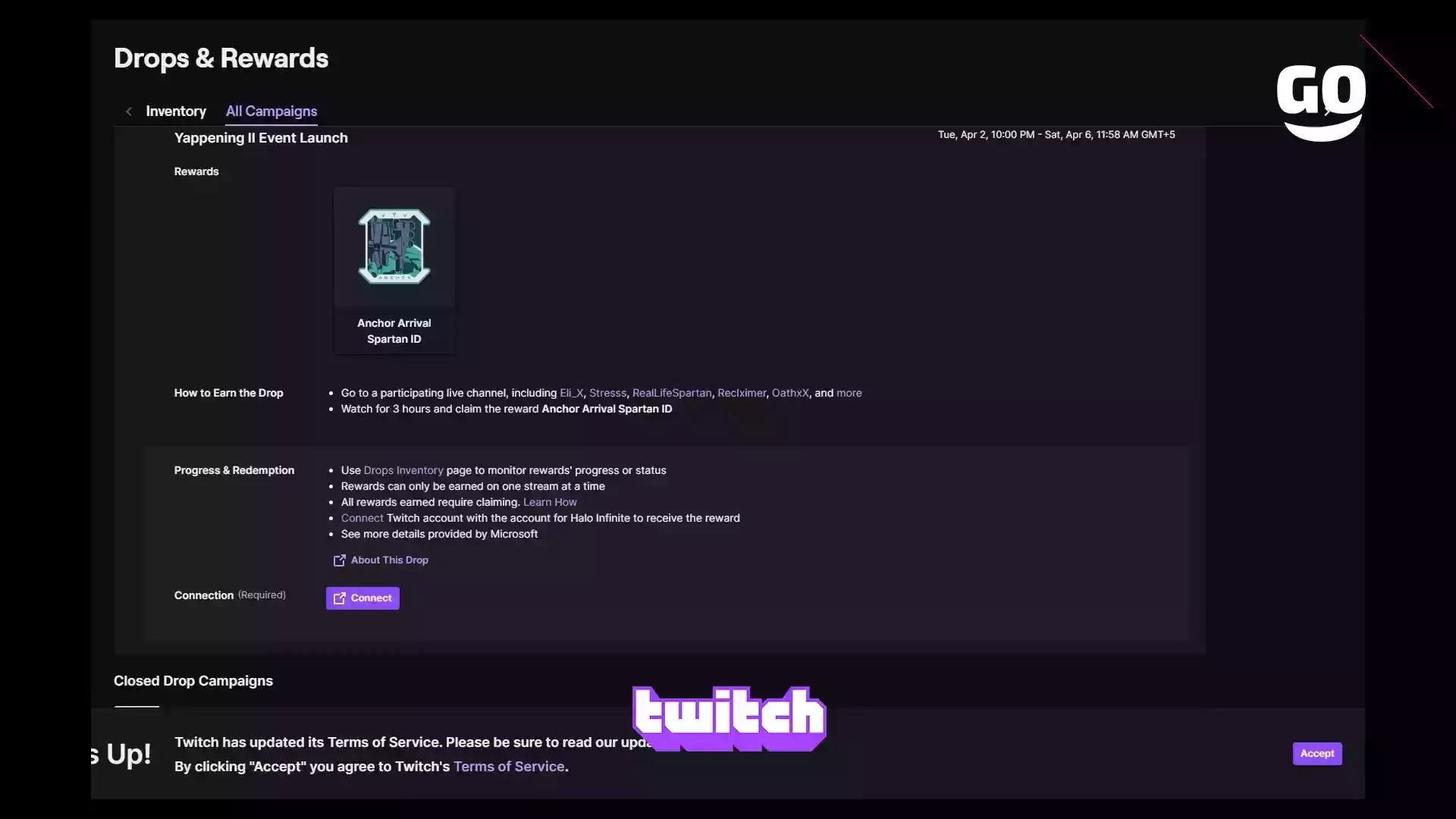 Стартует Twitch Drops событие Yappening II для Halo Infinite