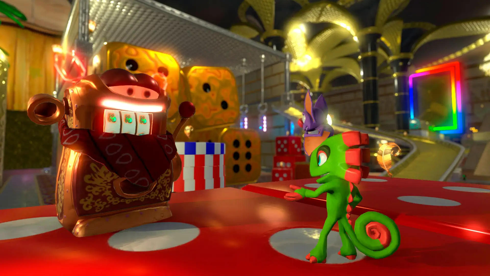 кадр из игры Yooka-Laylee - игровое казино