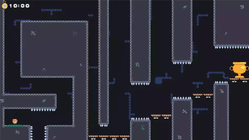 Скриншот 2 игры 10 Seconds to Win, с опасными шипами и gears