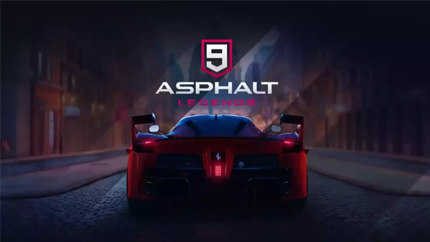 Asphalt 9 Legends — обложка игры Обложка игры Asphalt 9 Legends, на которой изображён Ferrari с красивыми огоньками и эффектами