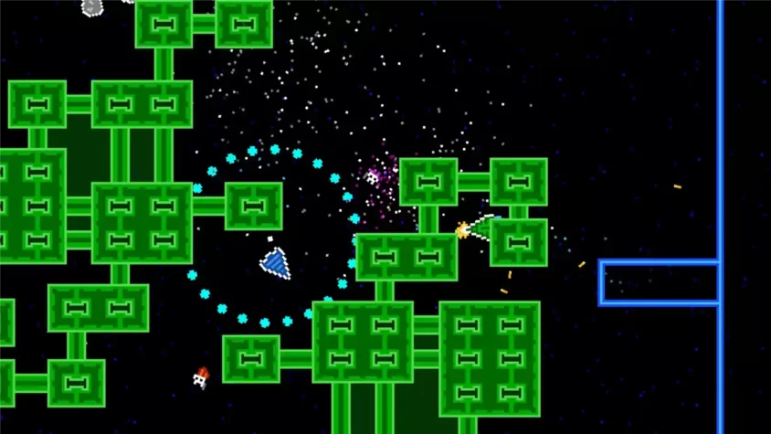 Космическое сражение на фоне огромной планеты в Astro Duel