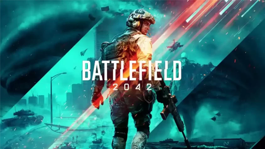 Обложка игры Battlefield 2042. Ну да, снова война в будущем, как всегда
