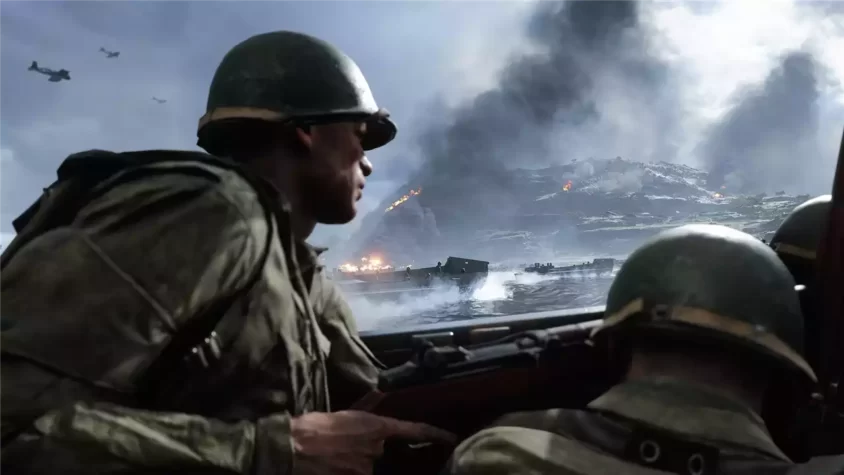Скриншот из Battlefield V, танк и бойцы
