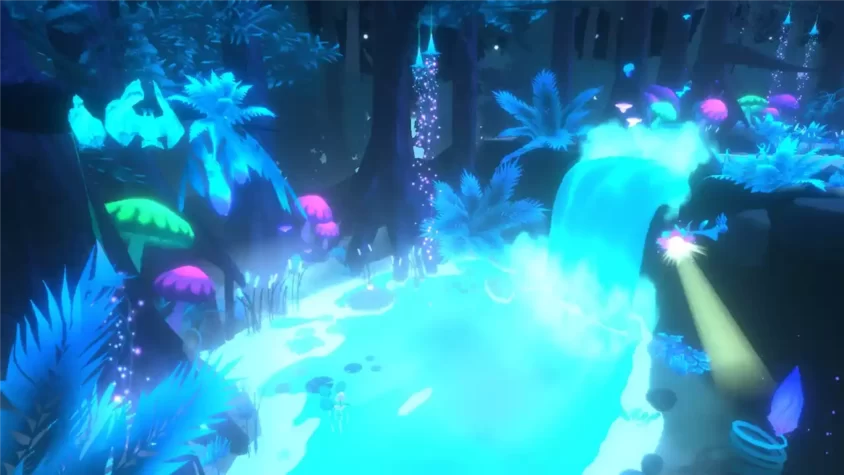 Скриншот из игры Beasts of Maravilla Island с яркими птицами