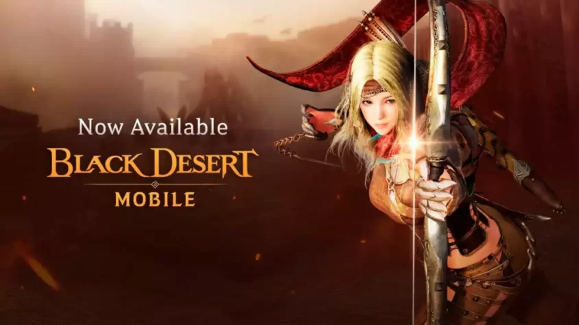 Black Desert Mobile – мобильная версия для всех любителей выживания Обложка Black Desert Mobile с лучезарной девушкой и арбалетом