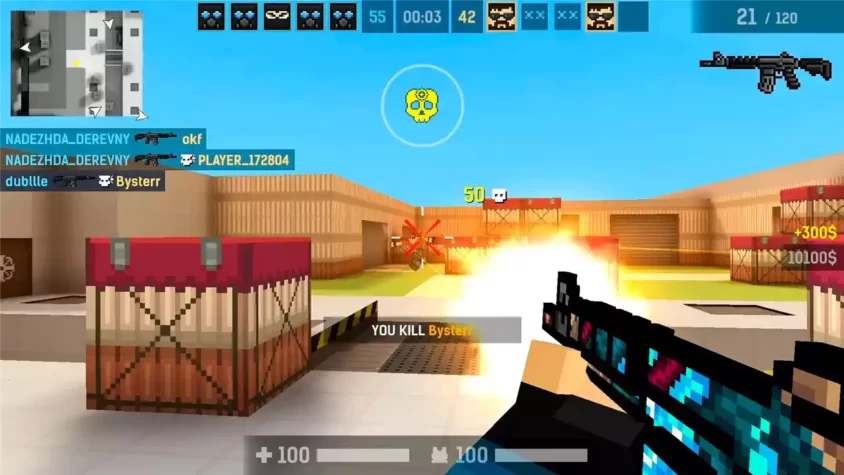 Скриншот из игры Blockpost Mobile