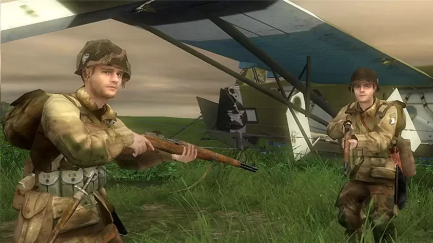 Скриншот из игры Brothers in Arms Road to Hill 30: бой с врагом