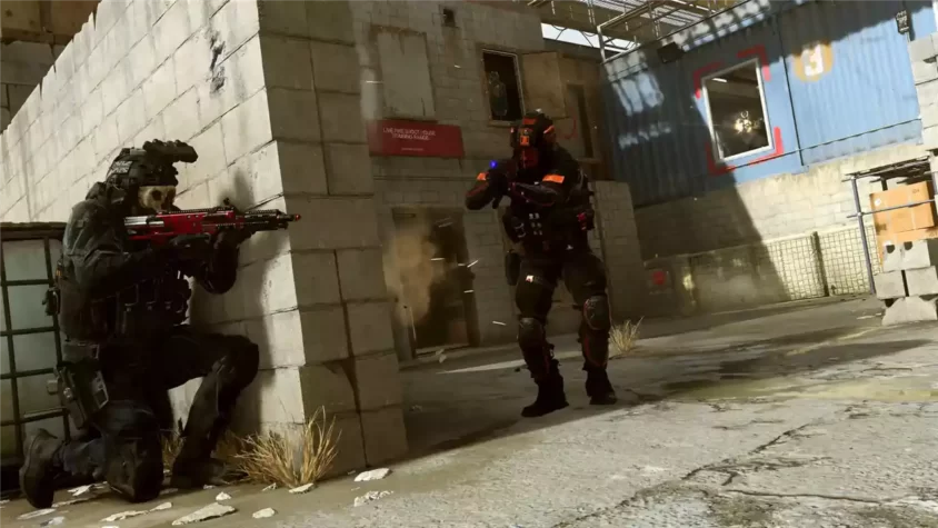 Герой с оружием в Call of Duty Modern Warfare II, готов к бою
