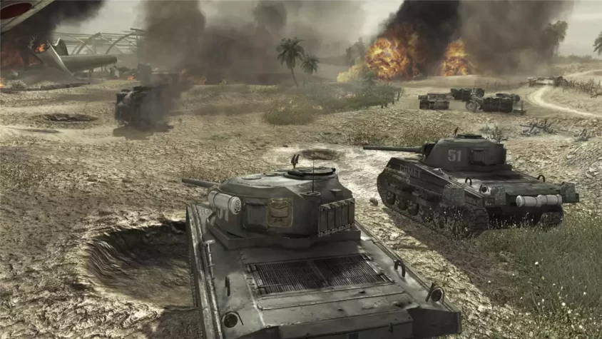 Скриншот с танками в Call of Duty World at War