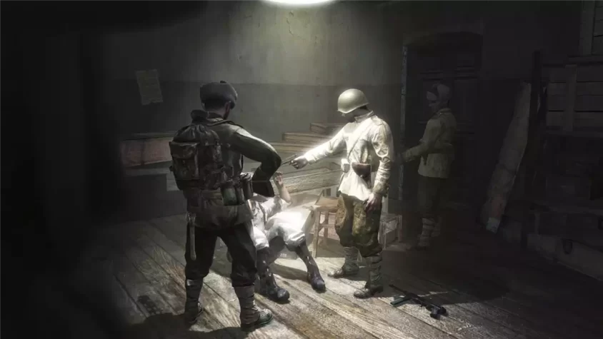 Скриншот с солдатами в Call of Duty World at War