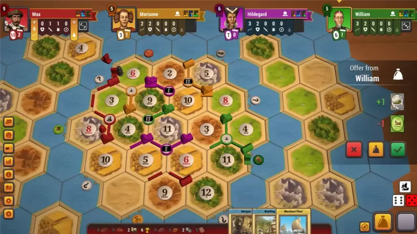 Скриншот из игры Catan Universe с уровнем прогресса игрока