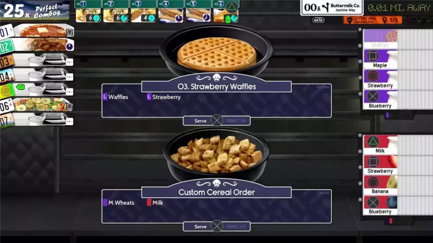 Игровой процесс Cook, Serve, Delicious! 3?! с приготовлением вафель и каш
