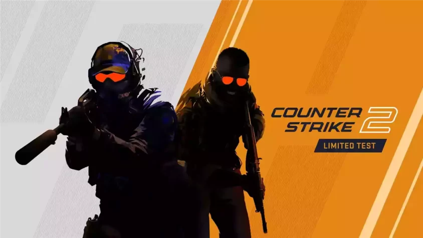 Двое вооружённых персонажей на ярком фоне в Counter-Strike 2