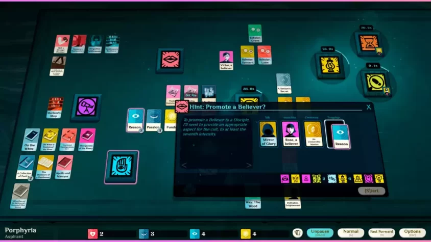 Скриншот игры Cultist Simulator 4