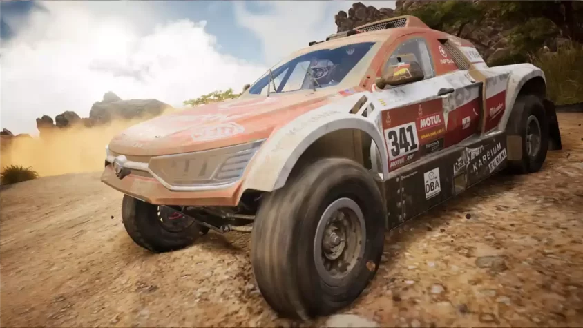 Один из транспортных средств на трассе Dakar Desert Rally