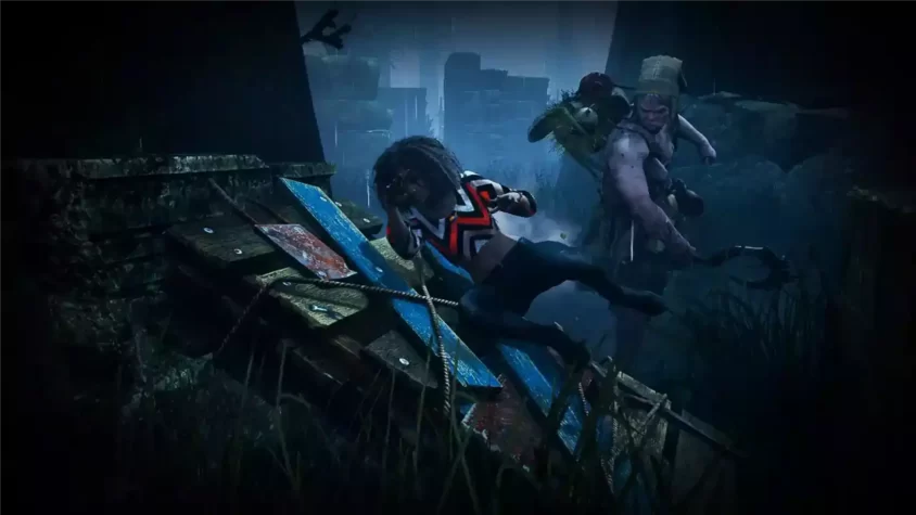 Маньяк ловит жертву в Dead by Daylight