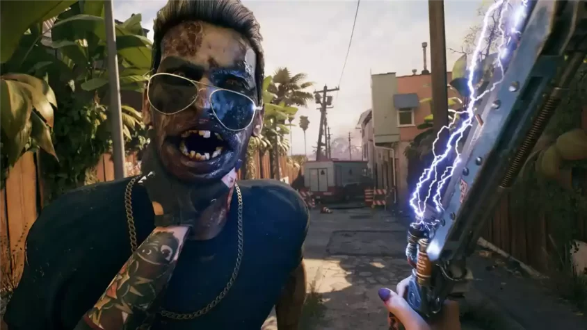 Модифицированное оружие с электрическими зарядами в Dead Island 2
