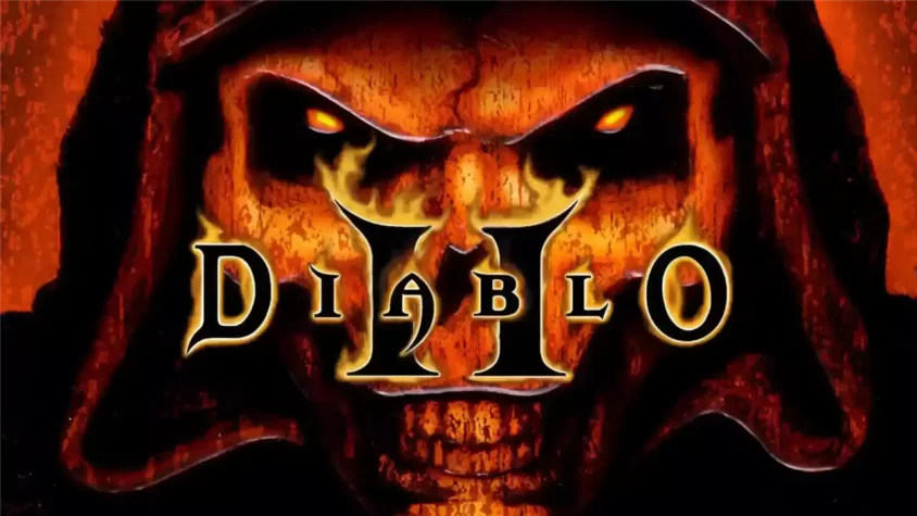 Diablo II: обложка игры Обложка игры Diablo II, где изображена страшная маска демона