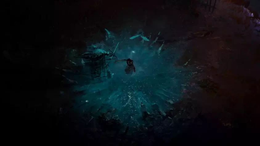 Скриншот из Diablo IV, на котором игроки ковыряют очередной сундук