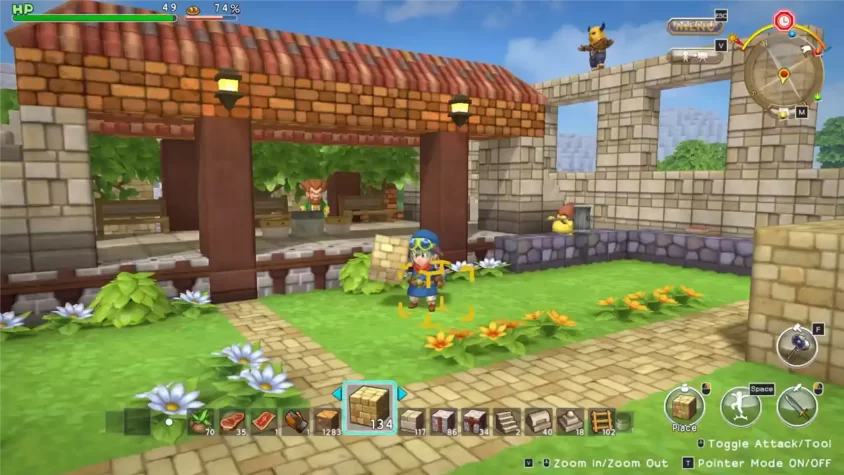 Построенная постройка в Dragon Quest Builders