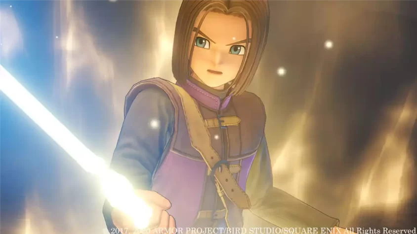 Скриншот DRAGON QUEST XI S Echoes of an Elusive Age: персонаж с мечом