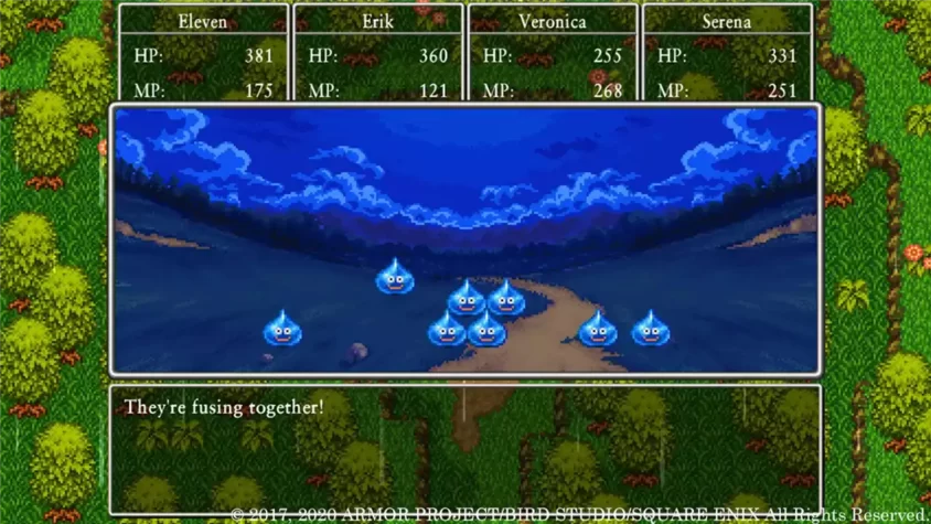 Скриншот DRAGON QUEST XI S Echoes of an Elusive Age: битва с монстрами
