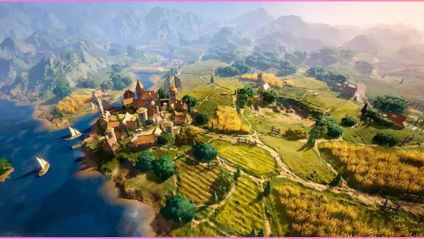 Вид на сельскую местность в Dragonheir: Silent Gods