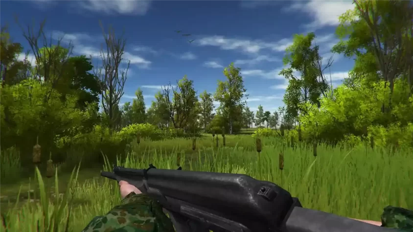 Скриншот из игры Duck Hunting — момент охоты
