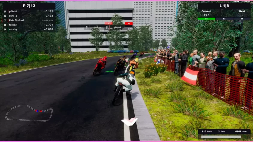 Скриншот из игры Engine Evolution 2023: гоночный автомобиль на трассе