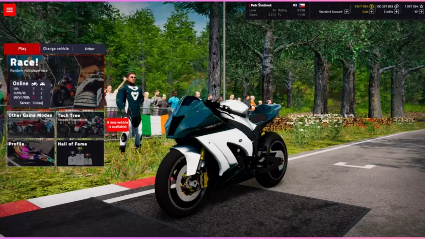 Скриншот из игры Engine Evolution 2023: гоночный момент на улице