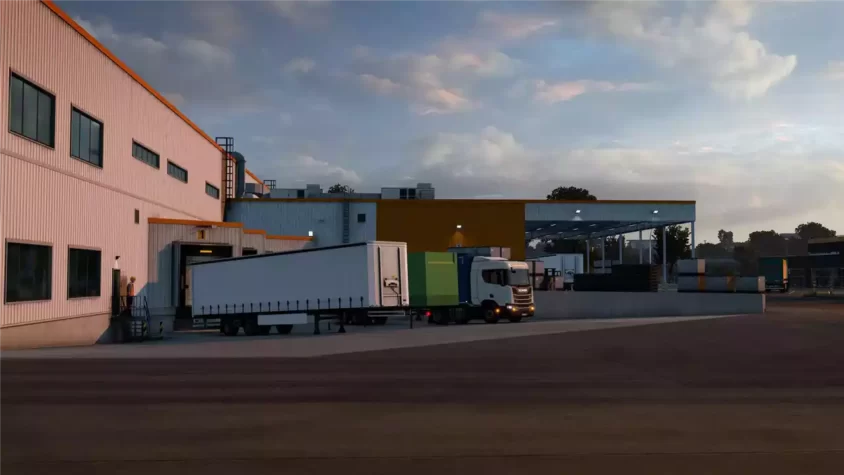 Грузовик и складская зона в Euro Truck Simulator 2