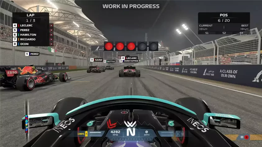 Гонка в F1 2021 с ночным освещением