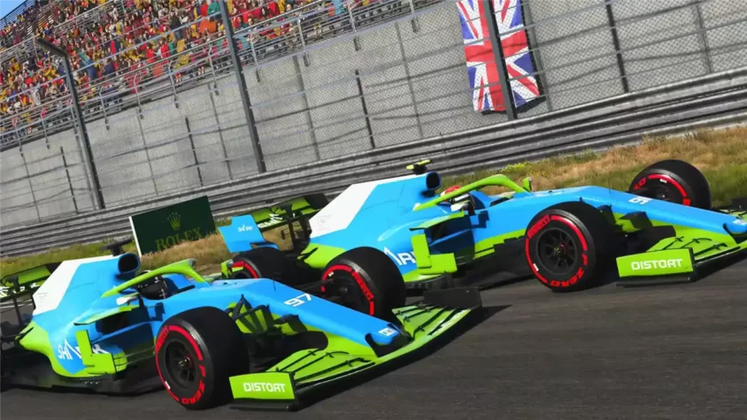 Гонки F1 2021: два автомобиля на трассе