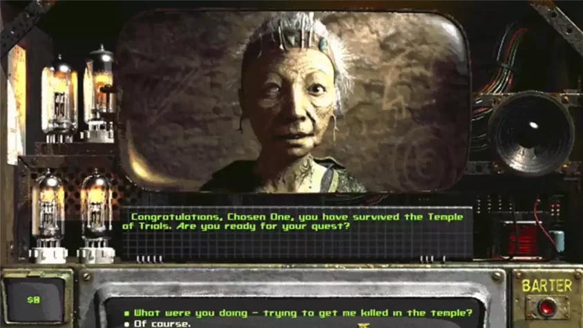Диалог с персонажем Fallout 2