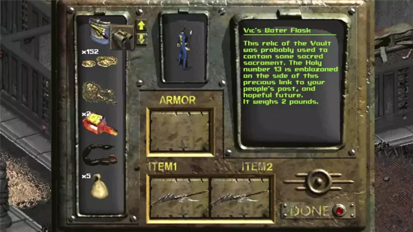 Инвентарь в Fallout 2