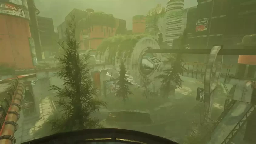 Зеленый туман, потому что Fallout 76 не может быть просто чистым. Вот тебе еще один способ добавить атмосферу.