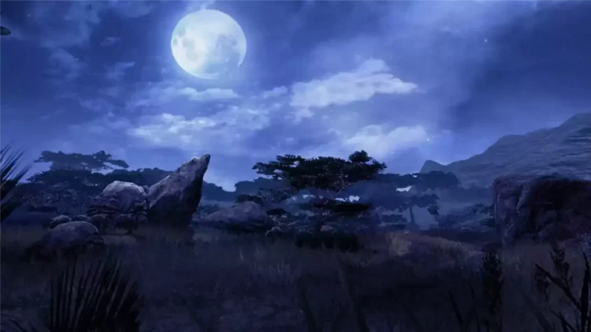 Вид на ночную Африку в Far Cry 2