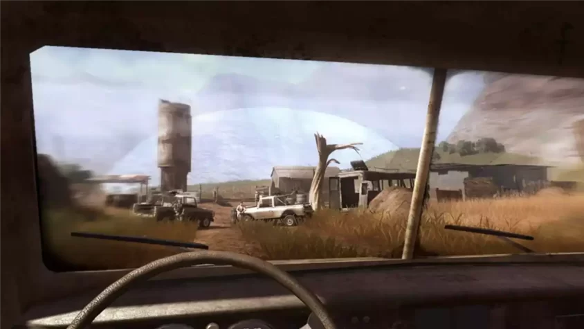 Вид из автомобиля в Far Cry 2