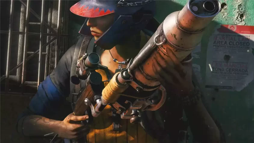 Персонаж с уникальным вооружением в Far Cry 6