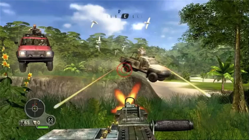Перестрелка с техникой в джунглях в Far Cry Instincts: Predator