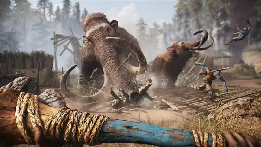 Бой с врагами в Far Cry Primal