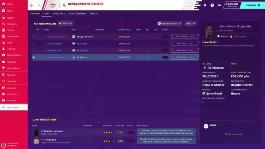 Развитие игроков в Football Manager 2020