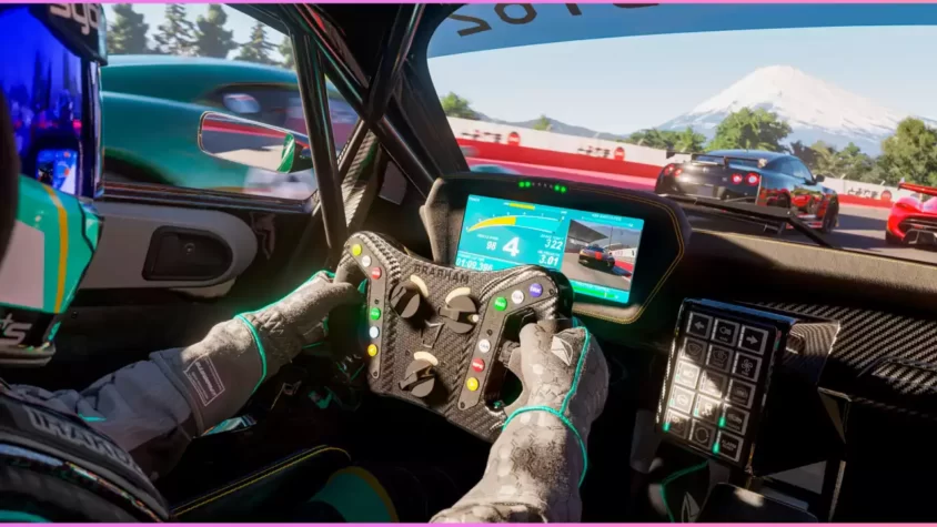 Грязь и пыль в Forza Motorsport, машины на полной скорости