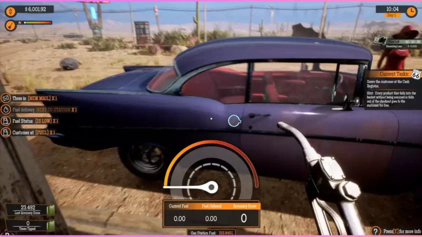Заправка автомобиля в Gas Station Simulator
