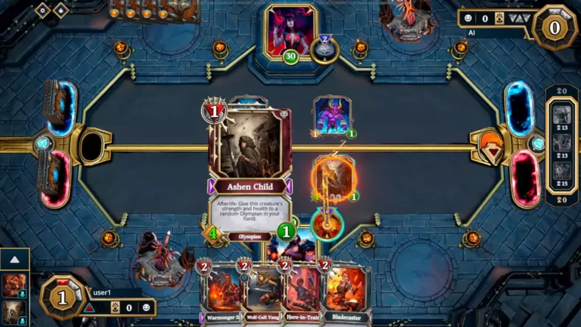 Скриншот игры Gods Unchained: карта с молью