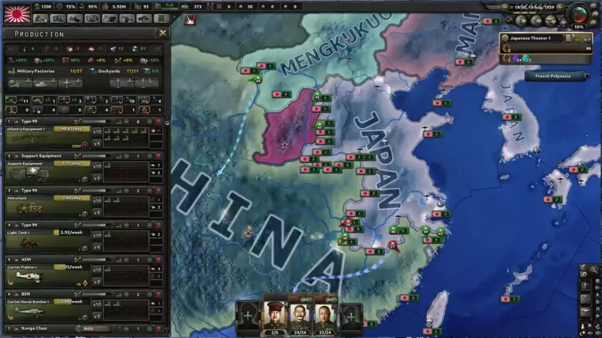 Политическое дерево США в Hearts of Iron IV