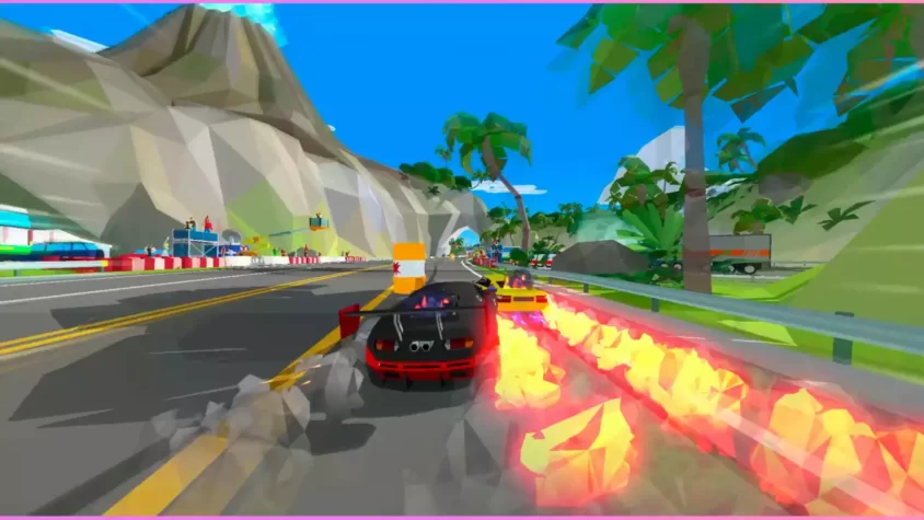Скриншот из игры с индустриальной трассой